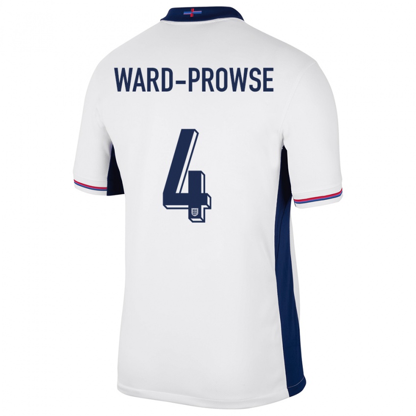 Homem Camisola Inglaterra James Ward-Prowse #4 Branco Principal 24-26 Camisa Brasil