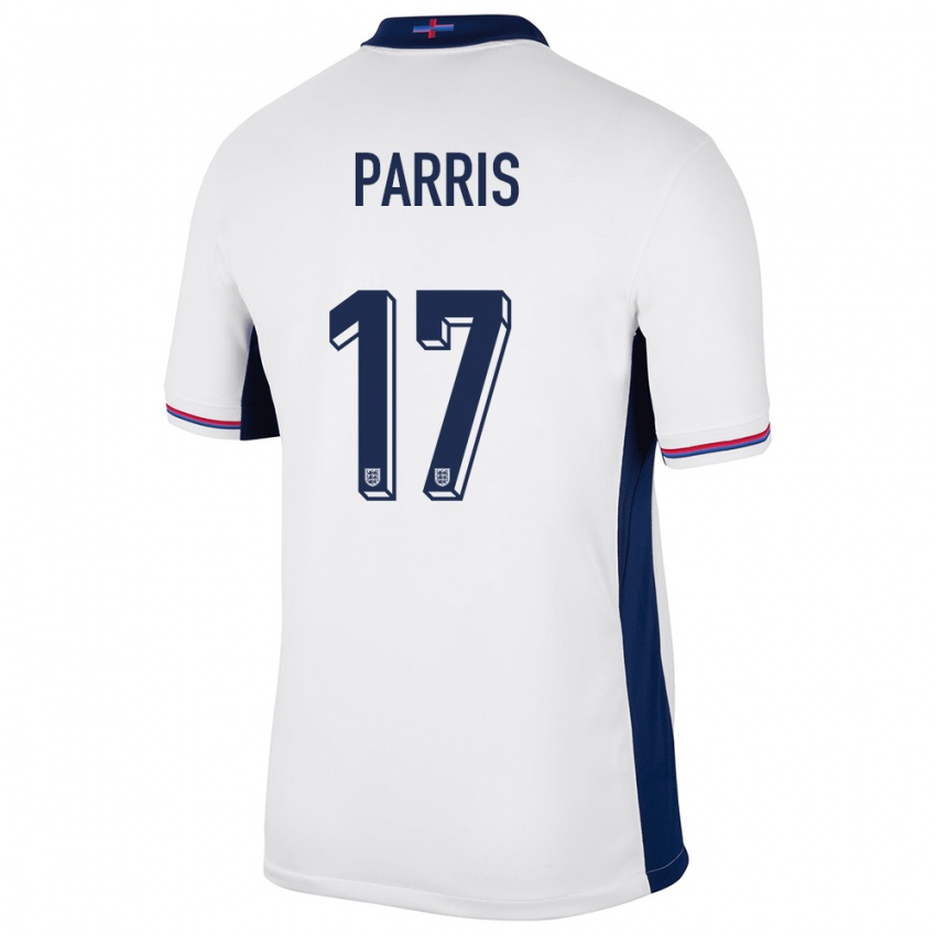 Homem Camisola Inglaterra Nikita Parris #17 Branco Principal 24-26 Camisa Brasil