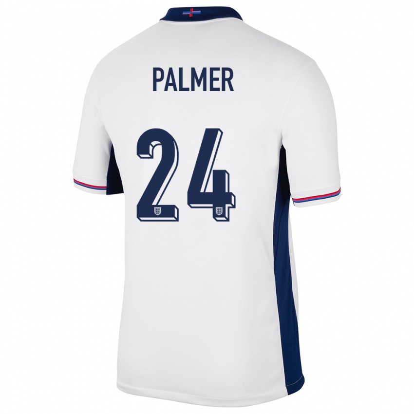 Homem Camisola Inglaterra Cole Palmer #24 Branco Principal 24-26 Camisa Brasil