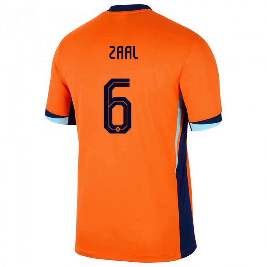 Homem Camisola Países Baixos Timo Zaal #6 Laranja Principal 24-26 Camisa Brasil