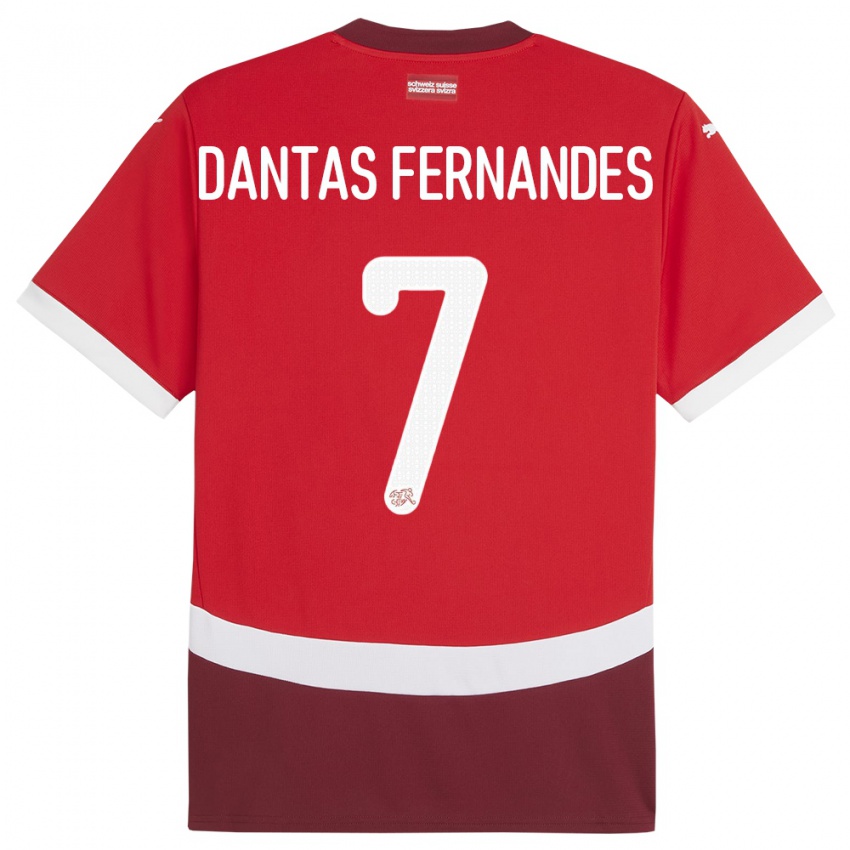Homem Camisola Suiça Ronaldo Dantas Fernandes #7 Vermelho Principal 24-26 Camisa Brasil