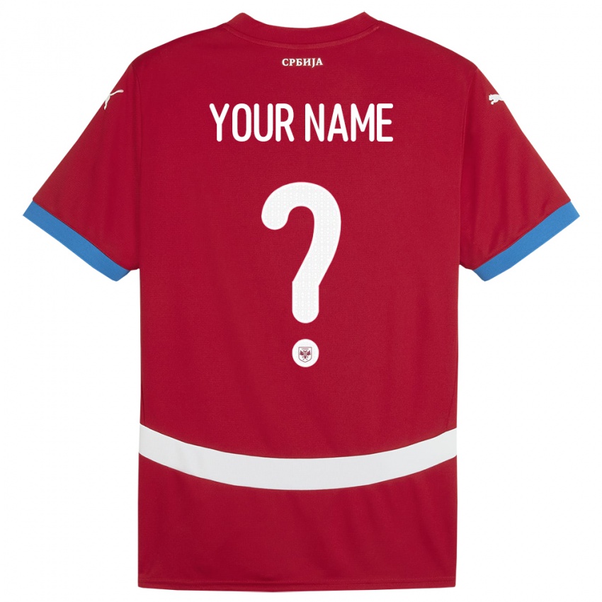 Homem Camisola Sérvia Seu Nome #0 Vermelho Principal 24-26 Camisa Brasil