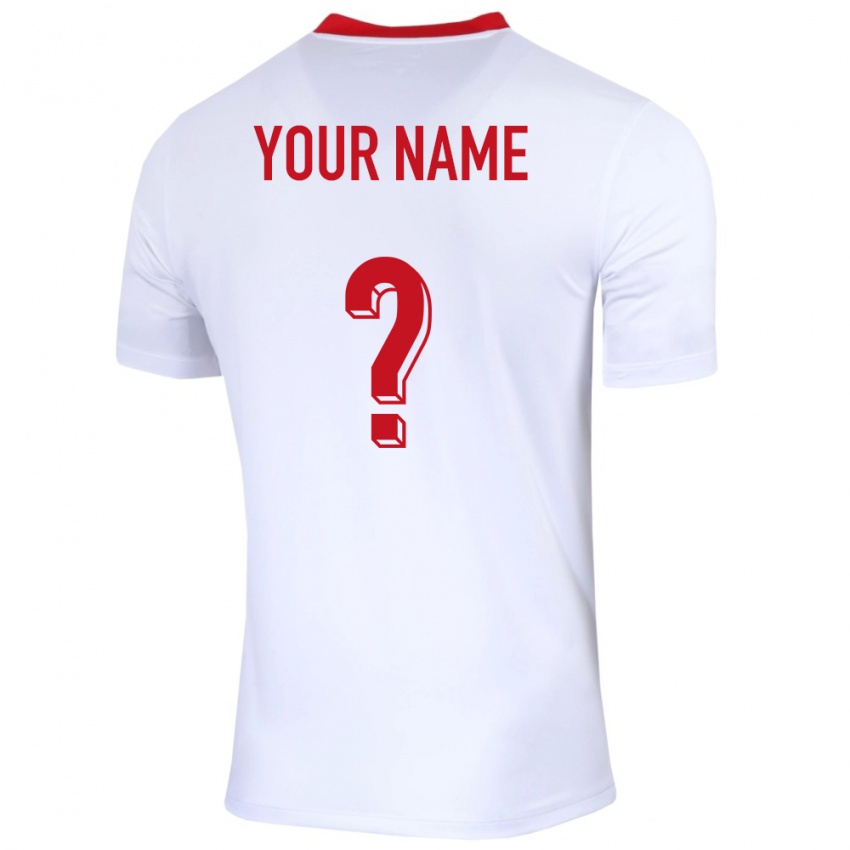 Homem Camisola Polónia Seu Nome #0 Branco Principal 24-26 Camisa Brasil