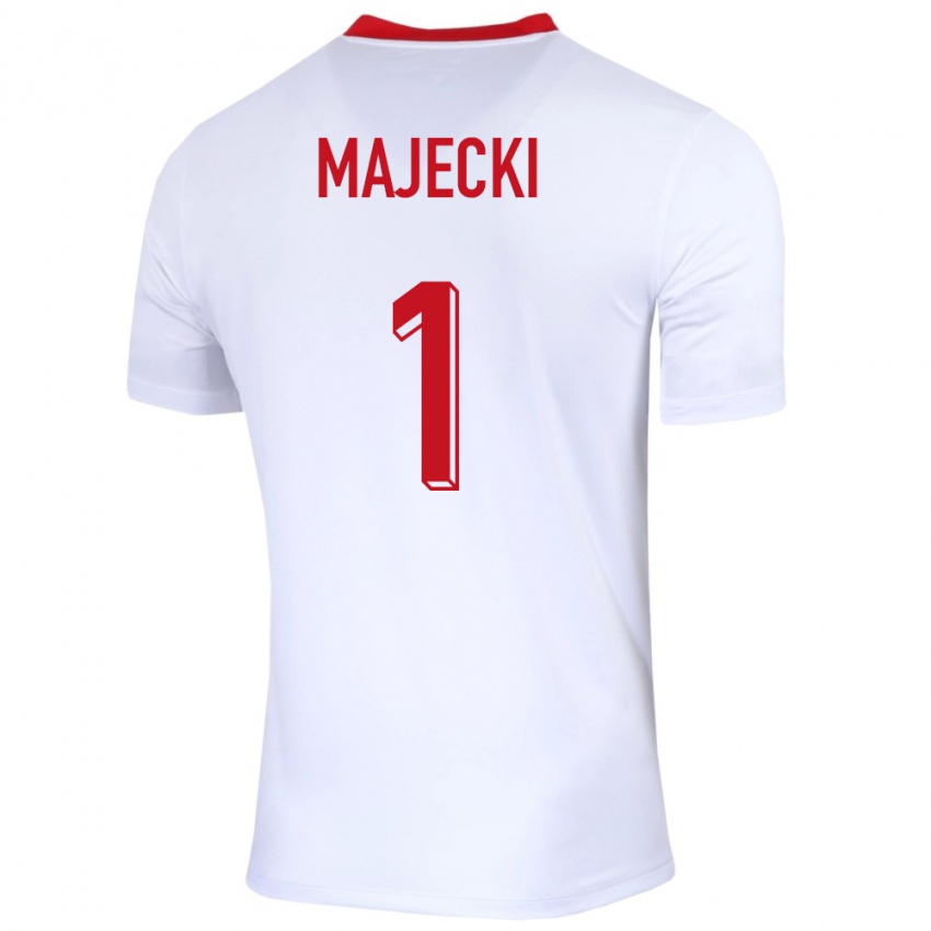 Homem Camisola Polónia Radoslaw Majecki #1 Branco Principal 24-26 Camisa Brasil