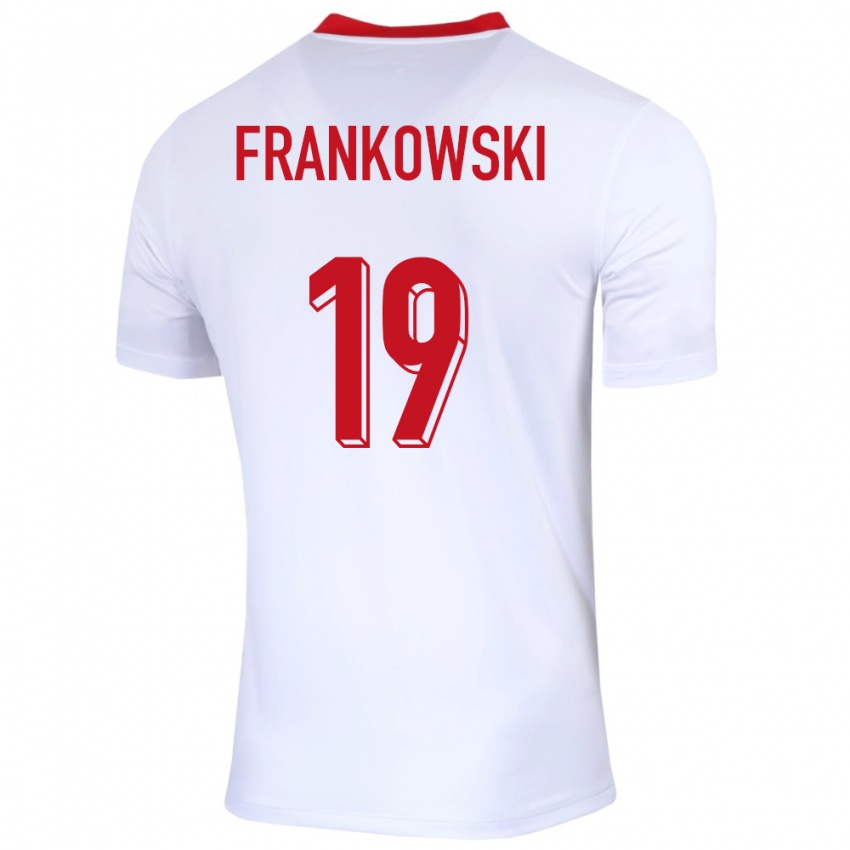 Homem Camisola Polónia Przemyslaw Frankowski #19 Branco Principal 24-26 Camisa Brasil