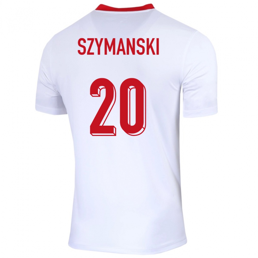 Homem Camisola Polónia Sebastian Szymanski #20 Branco Principal 24-26 Camisa Brasil