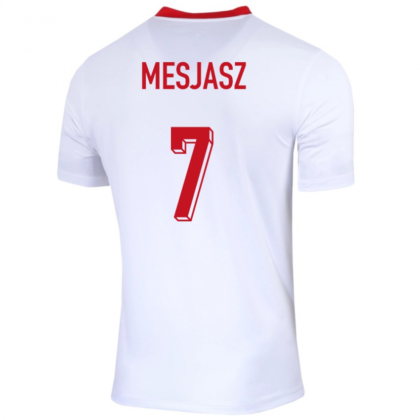 Homem Camisola Polónia Malgorzata Mesjasz #7 Branco Principal 24-26 Camisa Brasil