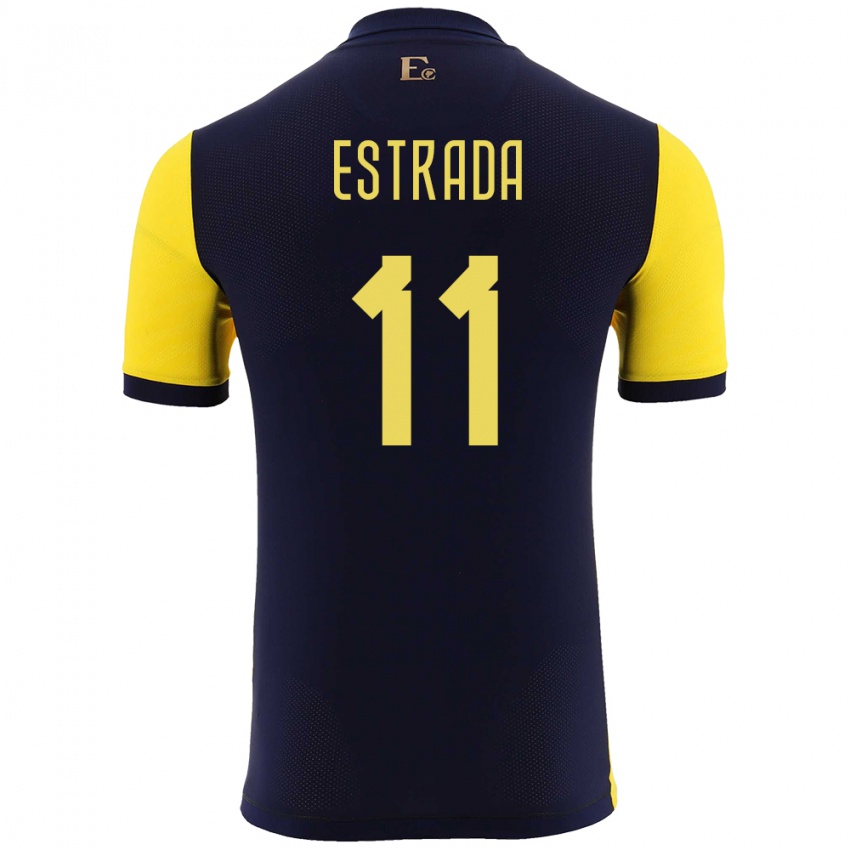 Homem Camisola Equador Michael Estrada #11 Amarelo Principal 24-26 Camisa Brasil