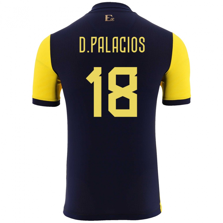 Homem Camisola Equador Diego Palacios #18 Amarelo Principal 24-26 Camisa Brasil