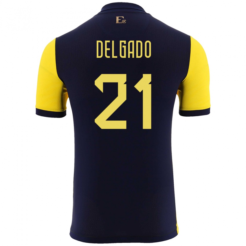 Homem Camisola Equador Patrickson Delgado #21 Amarelo Principal 24-26 Camisa Brasil