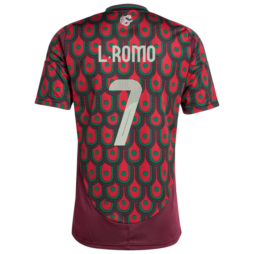 Homem Camisola México Luis Romo #7 Marrom Principal 24-26 Camisa Brasil