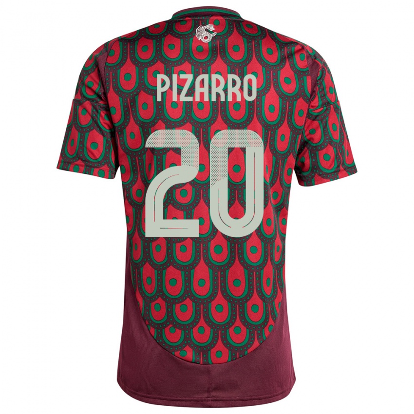 Homem Camisola México Rodolfo Pizarro #20 Marrom Principal 24-26 Camisa Brasil