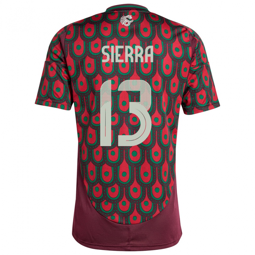 Homem Camisola México Bianca Sierra #13 Marrom Principal 24-26 Camisa Brasil