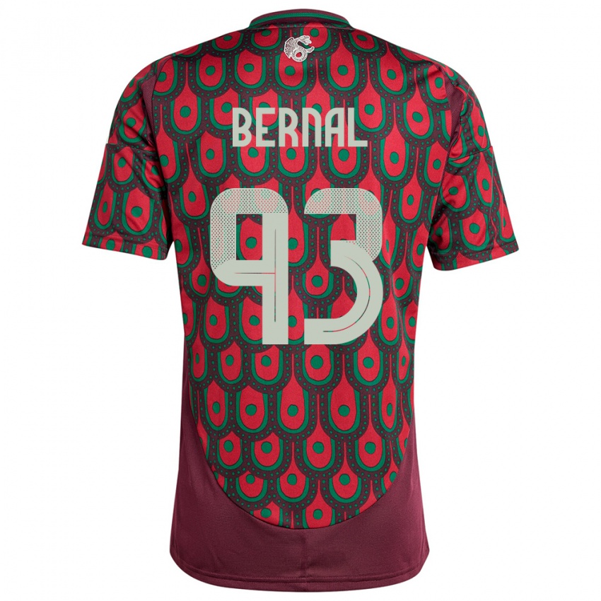 Homem Camisola México Rebeca Bernal #93 Marrom Principal 24-26 Camisa Brasil