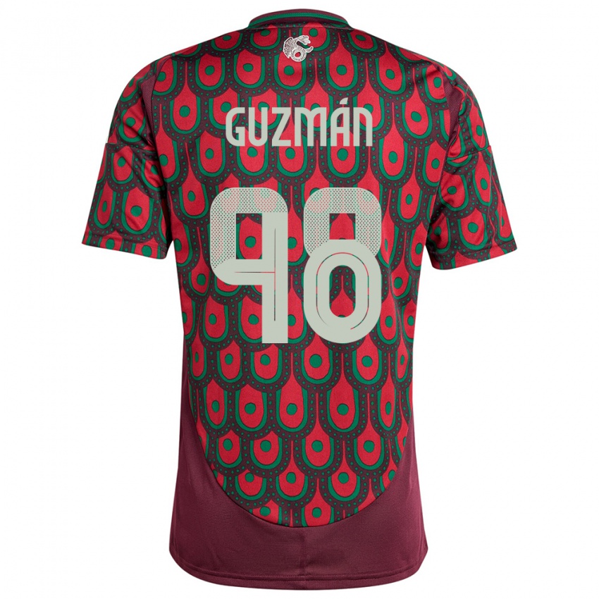 Homem Camisola México Kinberly Guzman #98 Marrom Principal 24-26 Camisa Brasil