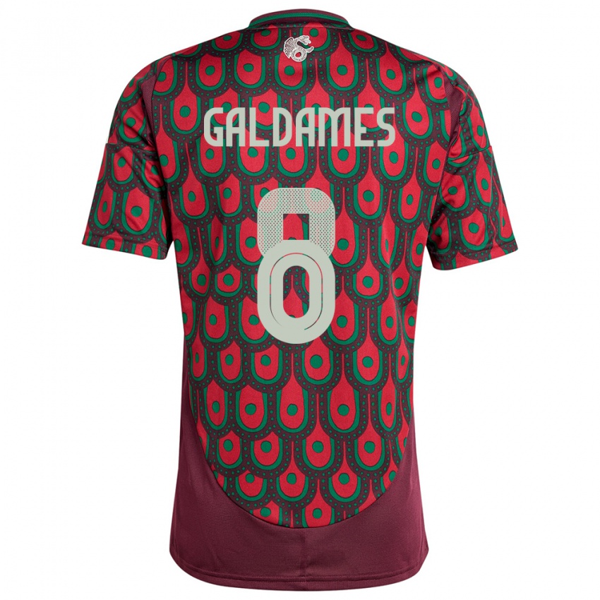 Homem Camisola México Benjamin Galdames #8 Marrom Principal 24-26 Camisa Brasil