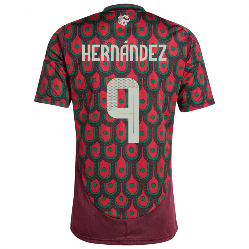 Homem Camisola México Jesus Hernandez #9 Marrom Principal 24-26 Camisa Brasil