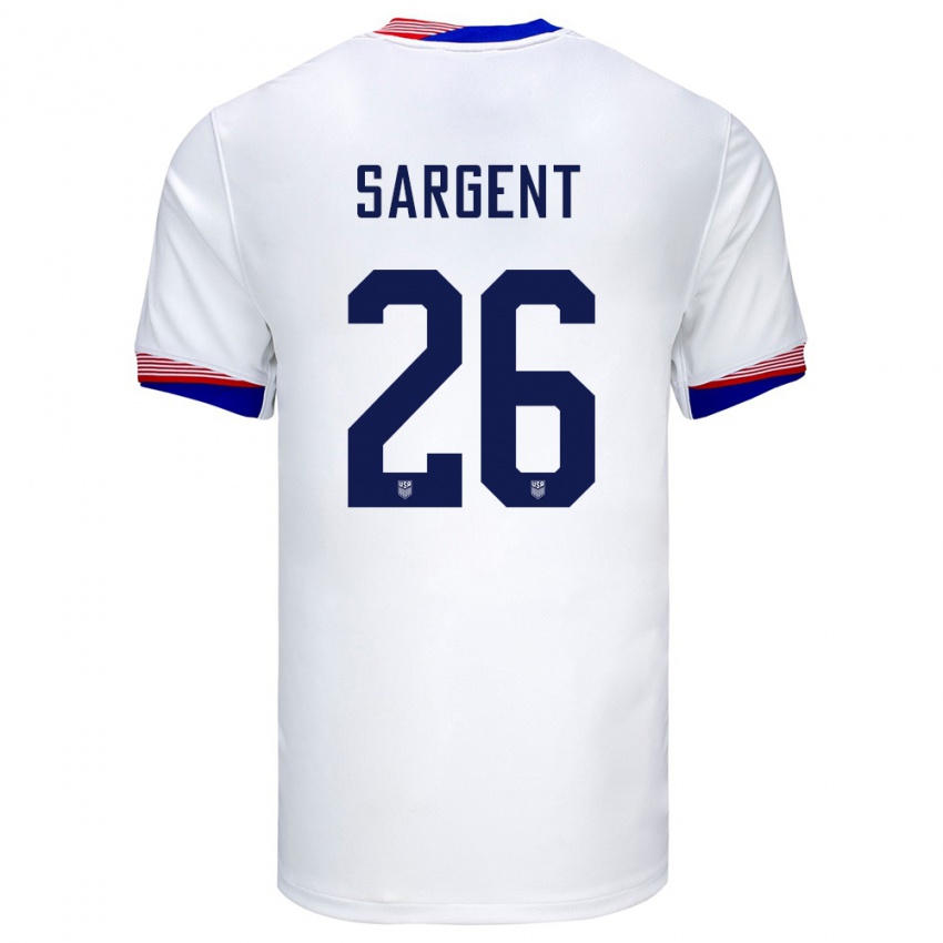 Homem Camisola Estados Unidos Josh Sargent #26 Branco Principal 24-26 Camisa Brasil