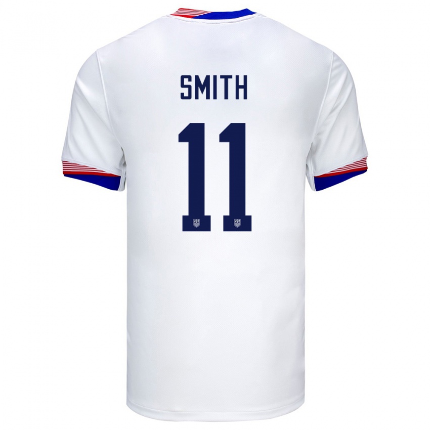 Homem Camisola Estados Unidos Sophia Smith #11 Branco Principal 24-26 Camisa Brasil