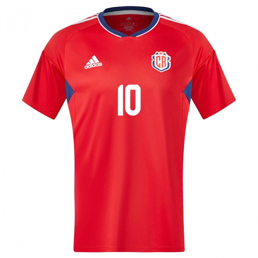 Homem Camisola Costa Rica Bryan Ruiz #10 Vermelho Principal 24-26 Camisa Brasil