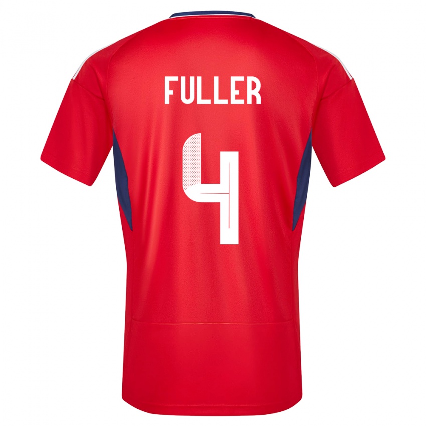 Homem Camisola Costa Rica Keysher Fuller #4 Vermelho Principal 24-26 Camisa Brasil