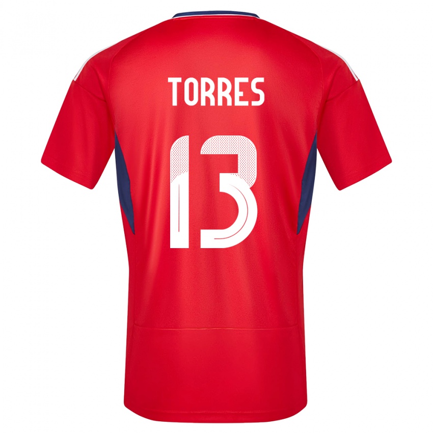 Homem Camisola Costa Rica Gerson Torres #13 Vermelho Principal 24-26 Camisa Brasil