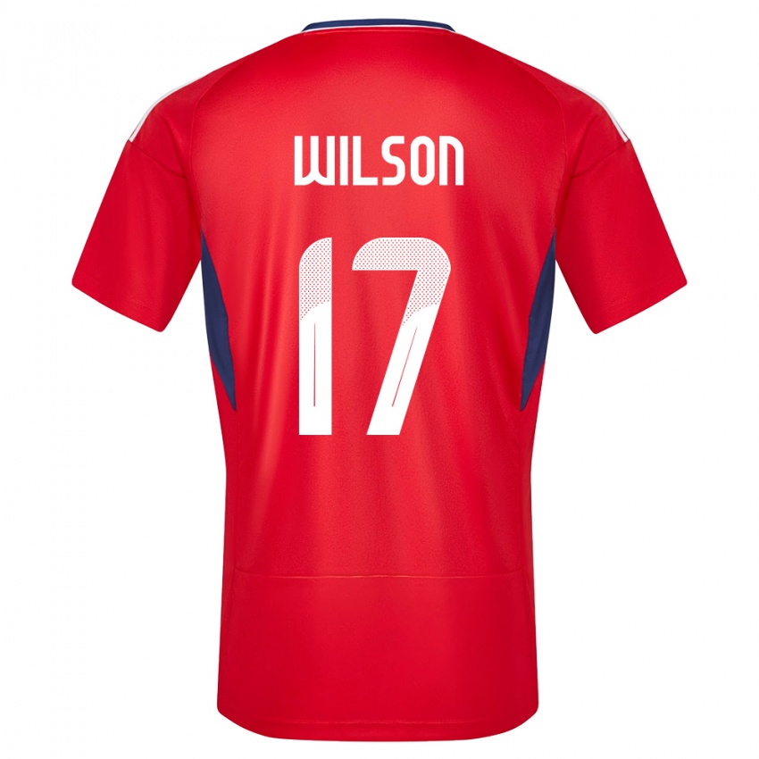 Homem Camisola Costa Rica Roan Wilson #17 Vermelho Principal 24-26 Camisa Brasil