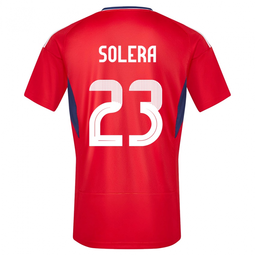 Homem Camisola Costa Rica Daniela Solera #23 Vermelho Principal 24-26 Camisa Brasil