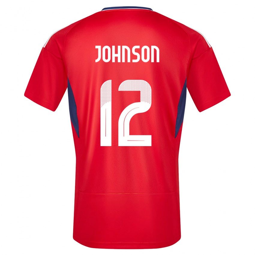 Homem Camisola Costa Rica Shawn Johnson #12 Vermelho Principal 24-26 Camisa Brasil