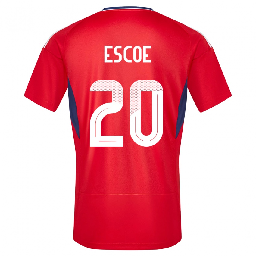 Homem Camisola Costa Rica Enyel Escoe #20 Vermelho Principal 24-26 Camisa Brasil