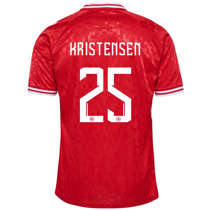 Homem Camisola Dinamarca Rasmus Kristensen #25 Vermelho Principal 24-26 Camisa Brasil