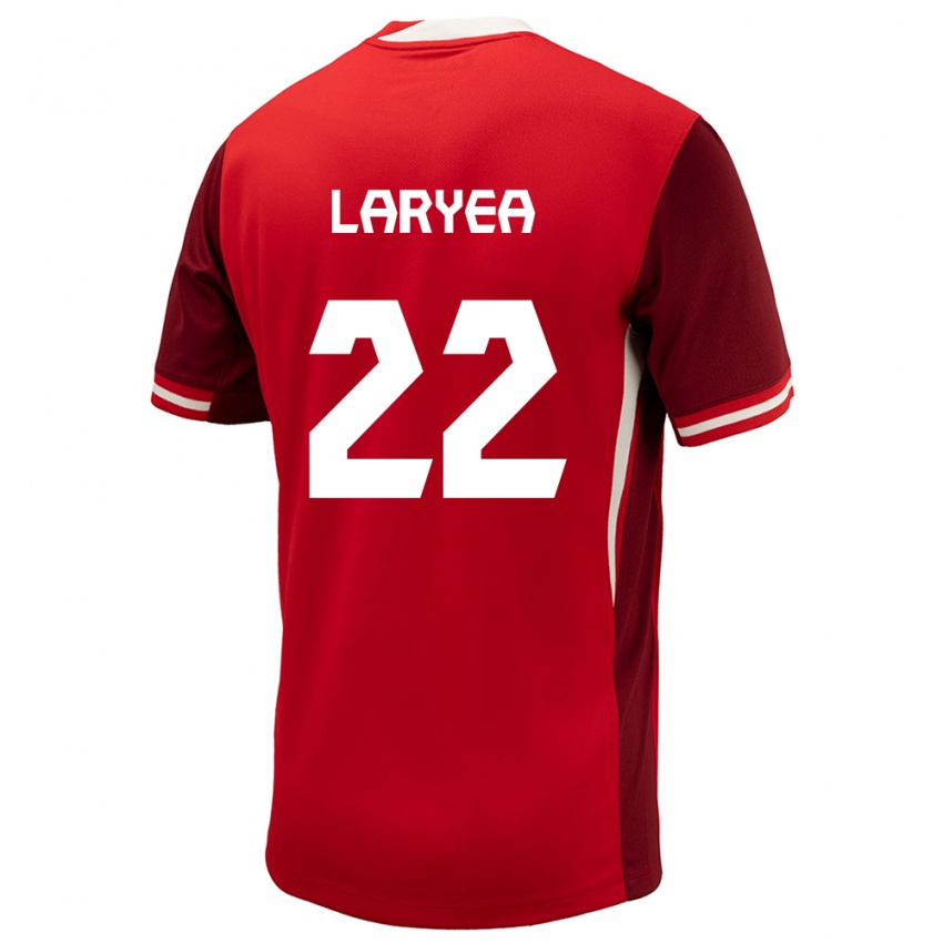 Homem Camisola Canadá Richie Laryea #22 Vermelho Principal 24-26 Camisa Brasil