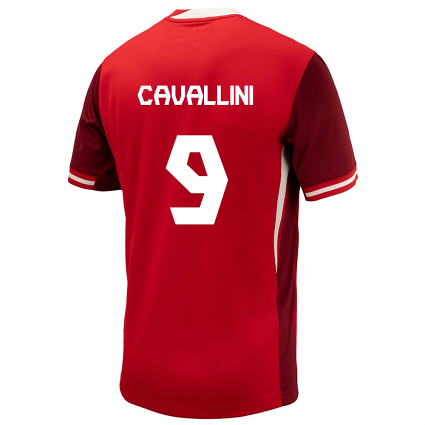 Homem Camisola Canadá Lucas Cavallini #9 Vermelho Principal 24-26 Camisa Brasil