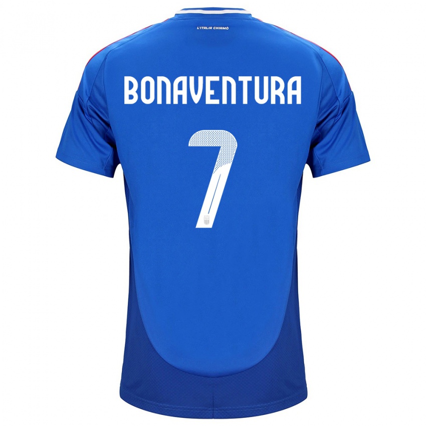 Homem Camisola Itália Giacomo Bonaventura #7 Azul Principal 24-26 Camisa Brasil