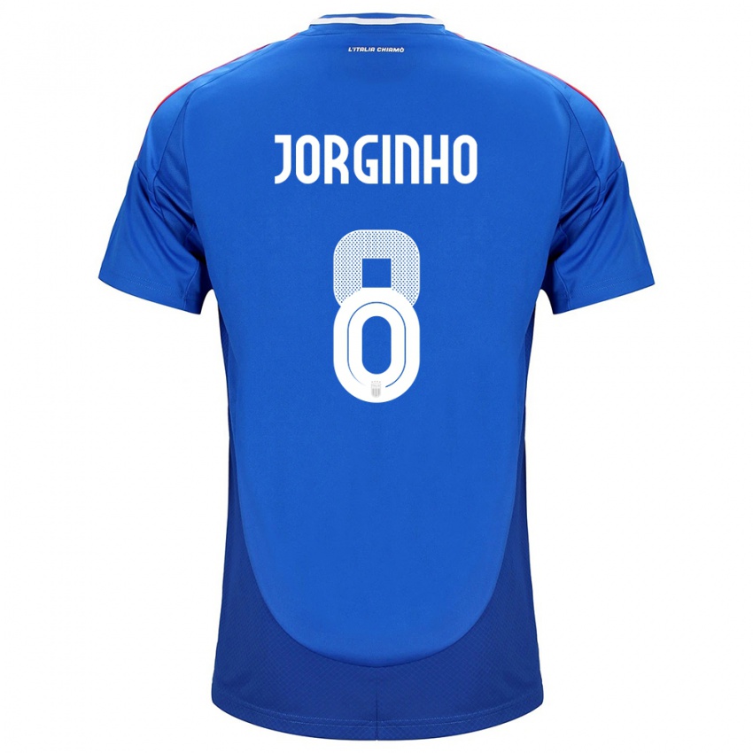 Homem Camisola Itália Jorginho #8 Azul Principal 24-26 Camisa Brasil