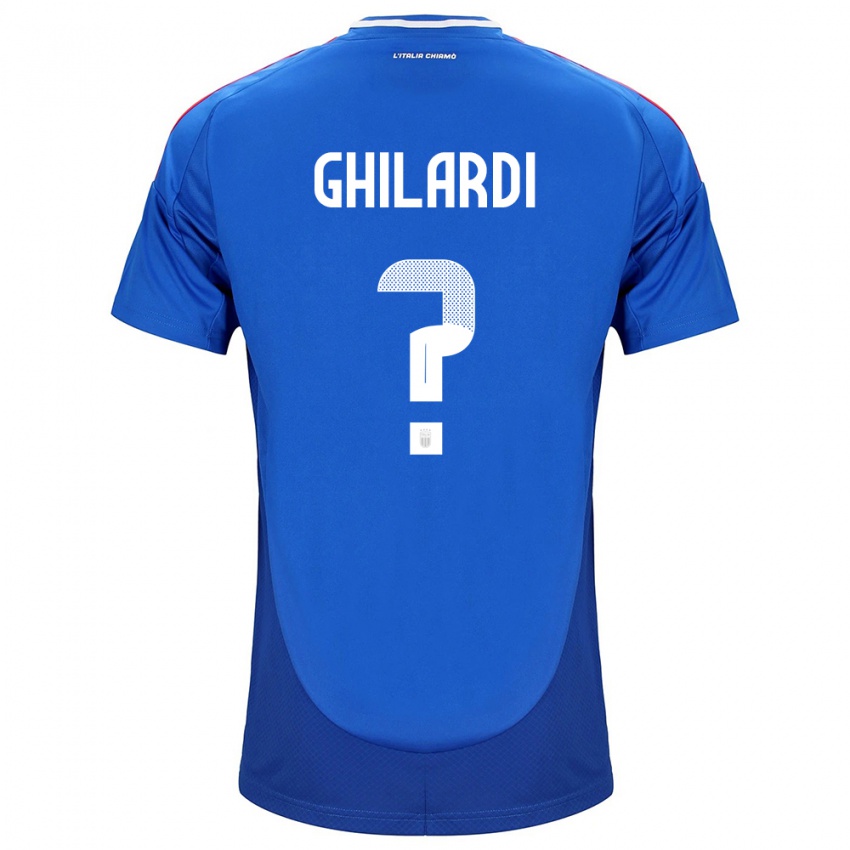 Homem Camisola Itália Daniele Ghilardi #0 Azul Principal 24-26 Camisa Brasil