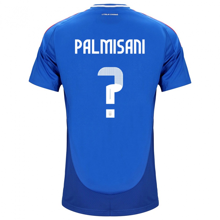 Homem Camisola Itália Lorenzo Palmisani #0 Azul Principal 24-26 Camisa Brasil