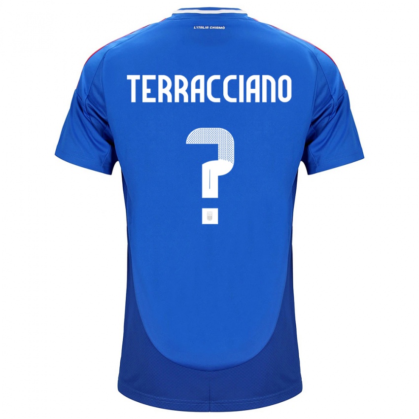 Homem Camisola Itália Filippo Terracciano #0 Azul Principal 24-26 Camisa Brasil