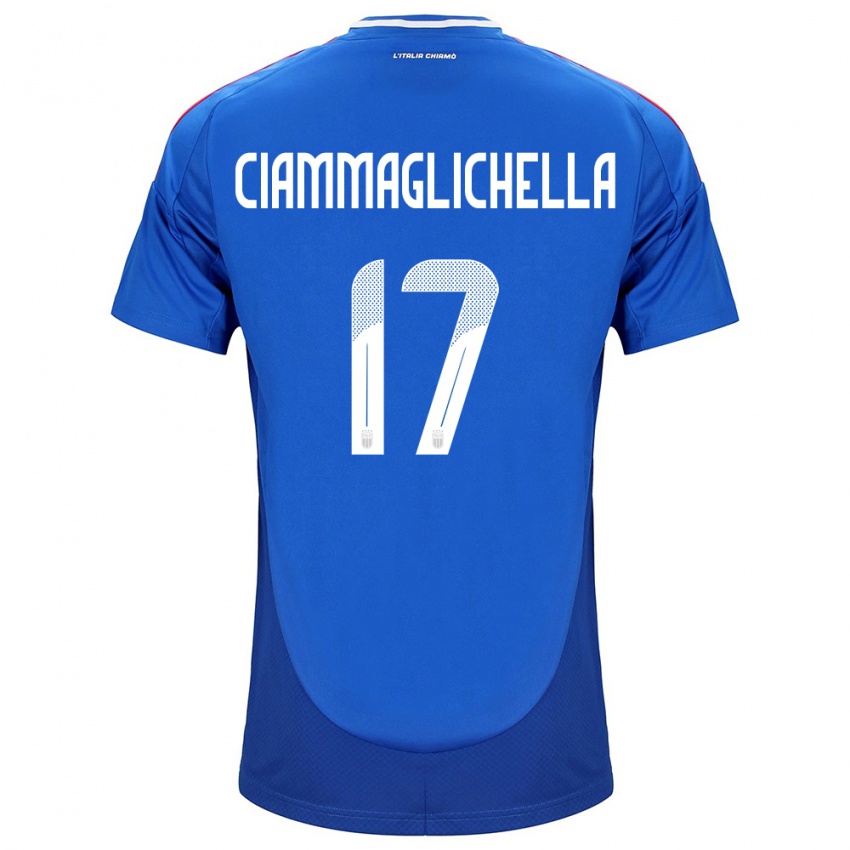 Homem Camisola Itália Aaron Ciammaglichella #17 Azul Principal 24-26 Camisa Brasil