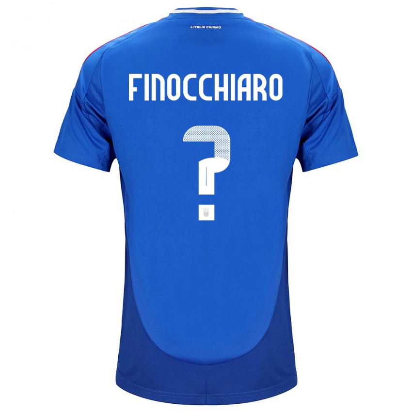 Homem Camisola Itália Gabriele Finocchiaro #0 Azul Principal 24-26 Camisa Brasil