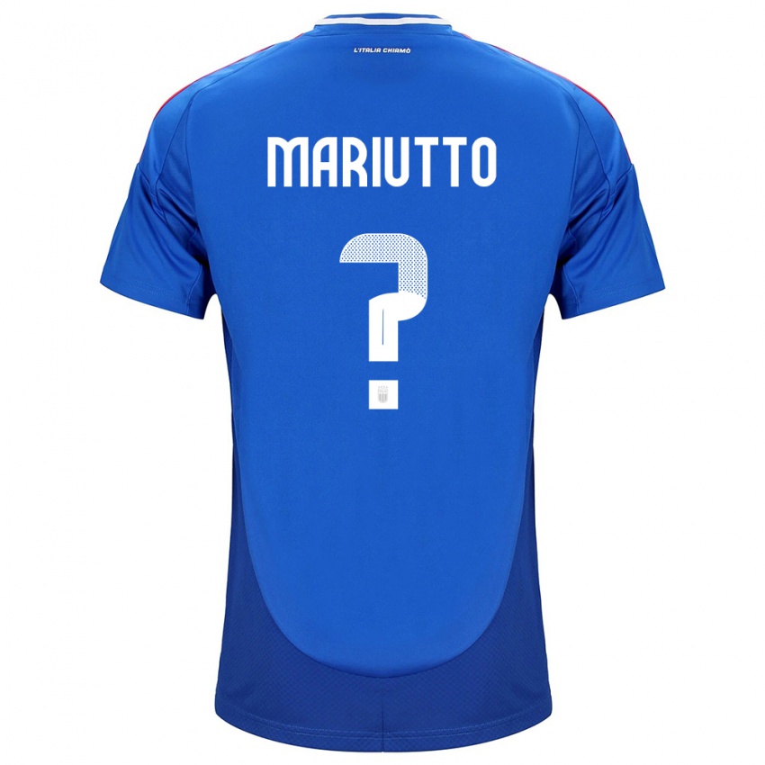 Homem Camisola Itália Francesco Mariutto #0 Azul Principal 24-26 Camisa Brasil