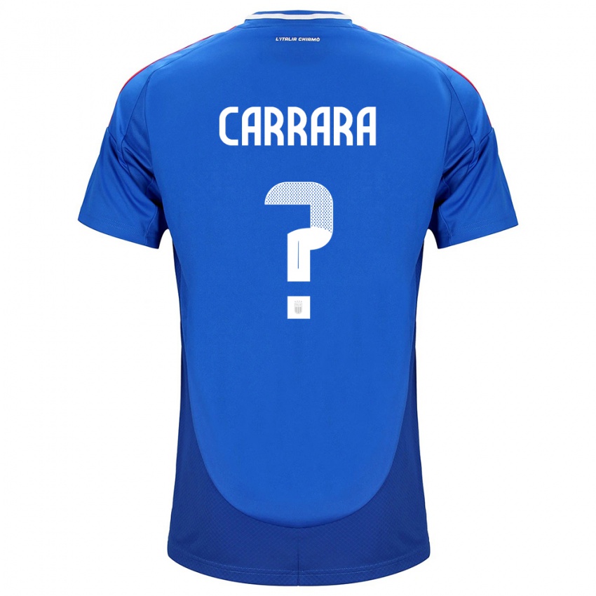 Homem Camisola Itália Cristian Carrara #0 Azul Principal 24-26 Camisa Brasil