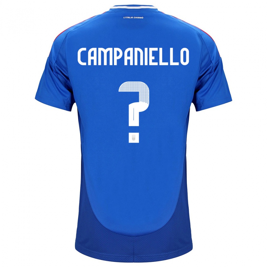 Homem Camisola Itália Thomas Campaniello #0 Azul Principal 24-26 Camisa Brasil