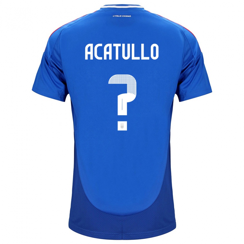 Homem Camisola Itália Cristian Acatullo #0 Azul Principal 24-26 Camisa Brasil