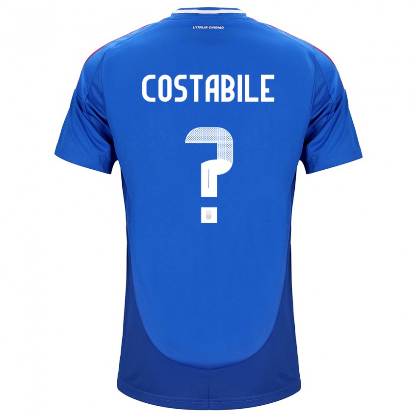 Homem Camisola Itália Cristian Costabile #0 Azul Principal 24-26 Camisa Brasil