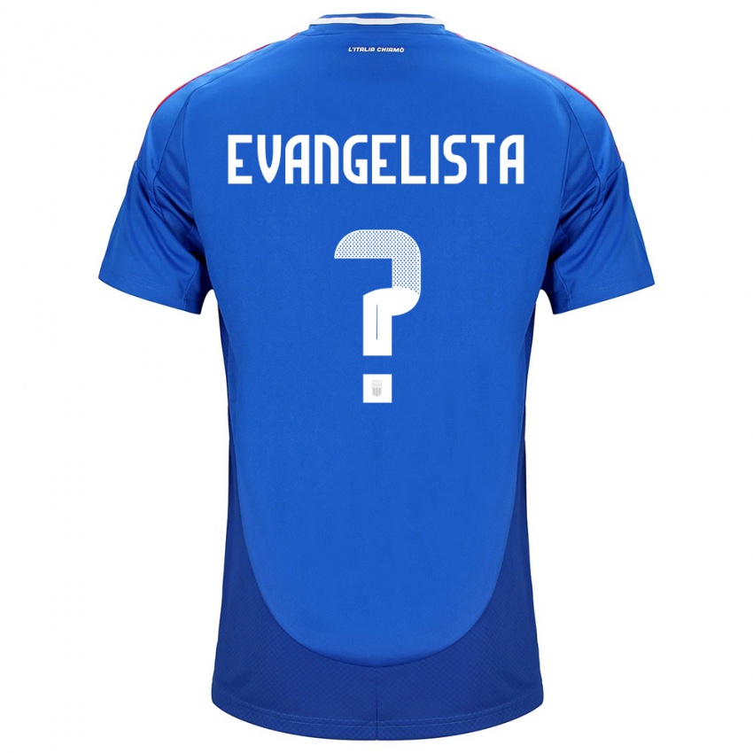 Homem Camisola Itália Edoardo Evangelista #0 Azul Principal 24-26 Camisa Brasil