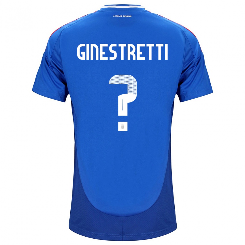 Homem Camisola Itália Davide Ginestretti #0 Azul Principal 24-26 Camisa Brasil