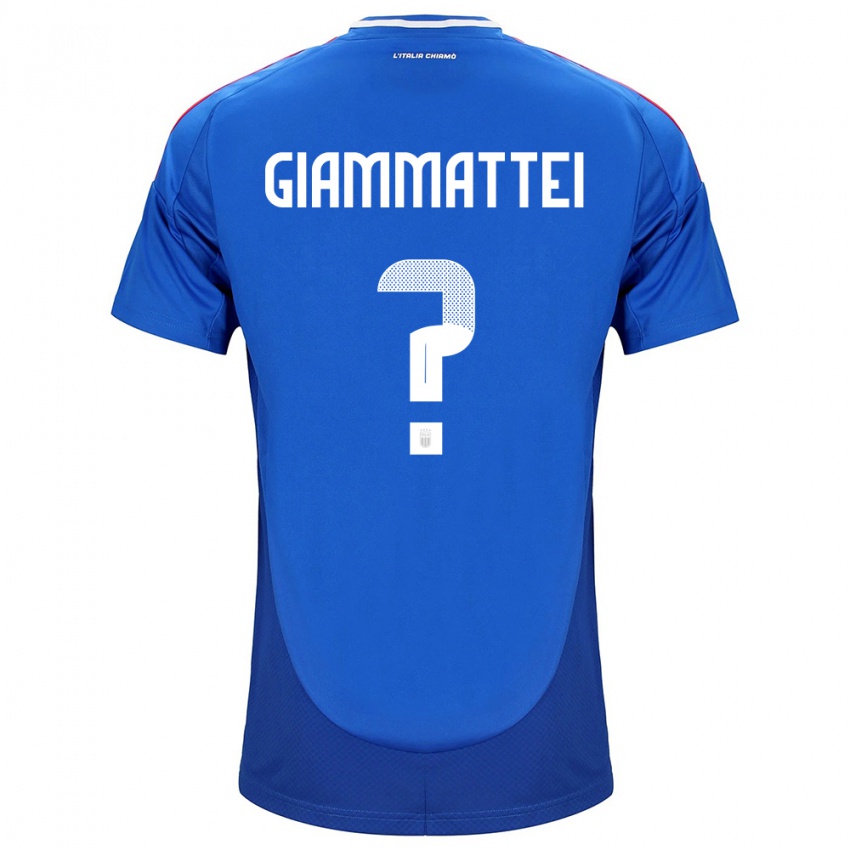 Homem Camisola Itália Gioele Giammattei #0 Azul Principal 24-26 Camisa Brasil