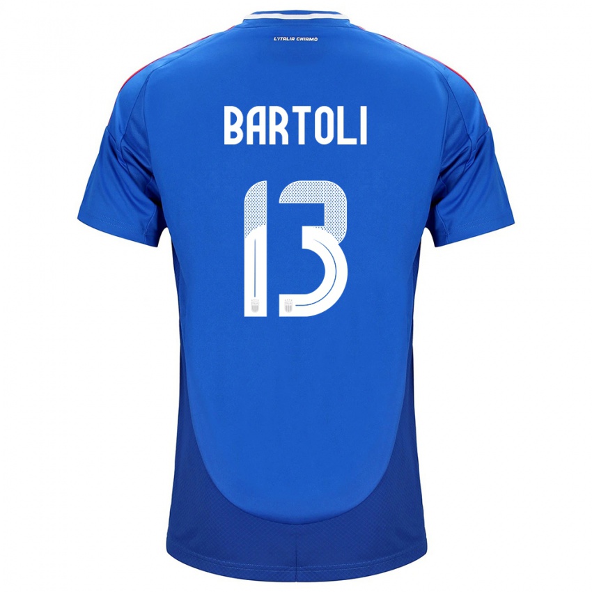 Homem Camisola Itália Elisa Bartoli #13 Azul Principal 24-26 Camisa Brasil