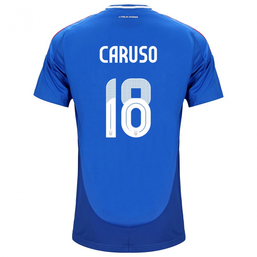 Homem Camisola Itália Arianna Caruso #18 Azul Principal 24-26 Camisa Brasil